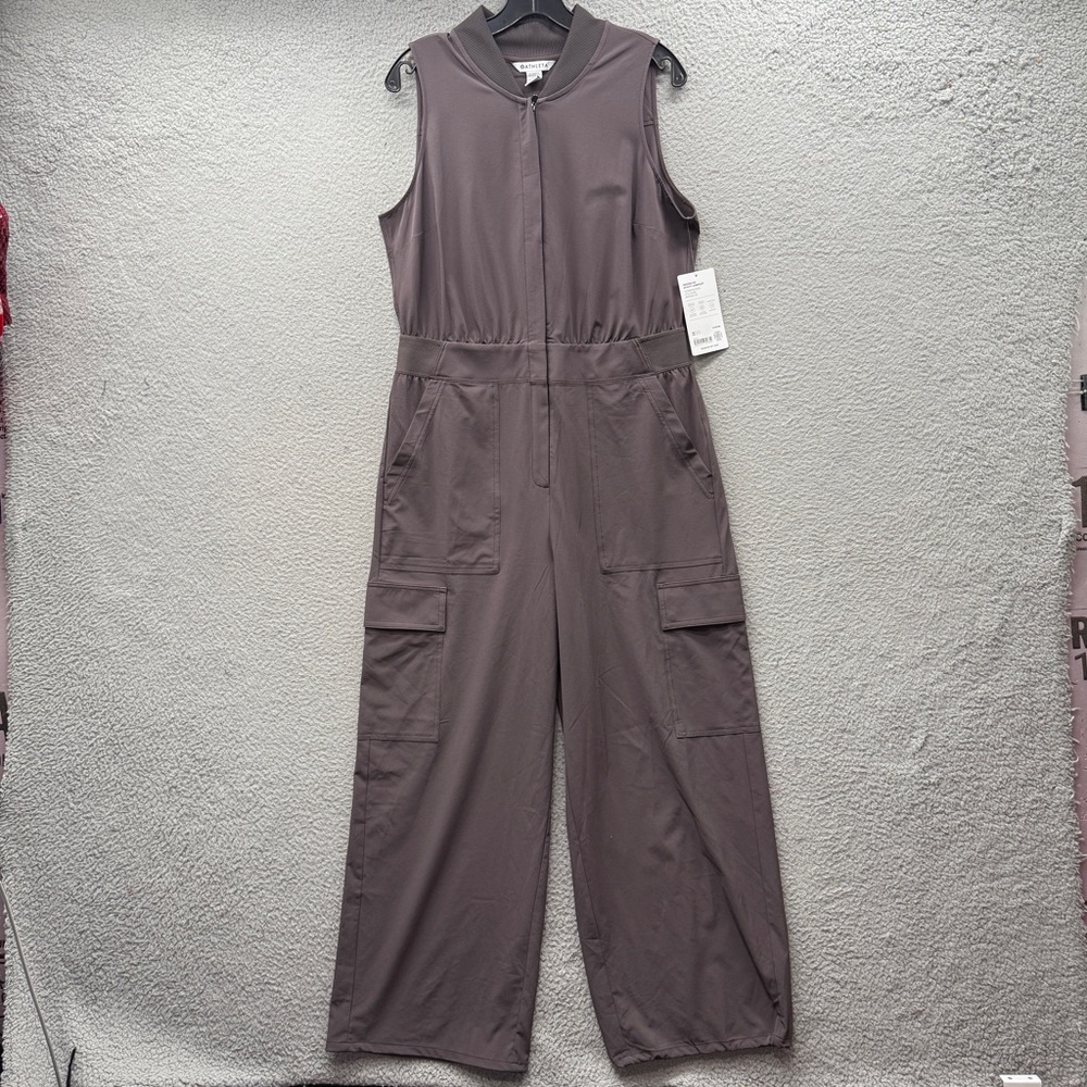Like New (Worn Once) Athleta Jumpsuit in Shale Size 12P. Perfect for Travel.